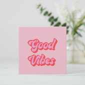Good Vibes Flat Wenskaart (Staand voorkant)