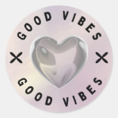 Good Vibes Heart Sticker (Devant)