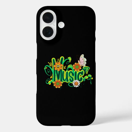 Good Vibes illustratie typografie Case-Mate iPhone Case (Achterkant)