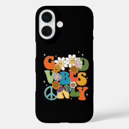 Good Vibes illustratie typografie iPhone 16 Hoesje