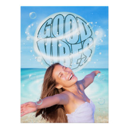 Good Vibes Inspirerend Beach Poster Perfect Poster
