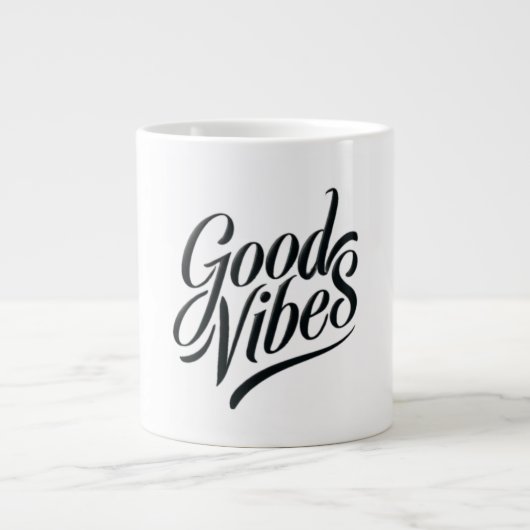 Good Vibes Mug - Style de calligraphie moderne (Devant)