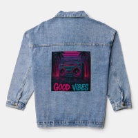 Good Vibes Neon Synthwave Graffiti Muurschildering