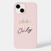 Good Vibes only 70's Hippie Slogan Case-Mate iPhone Case (Achterkant)