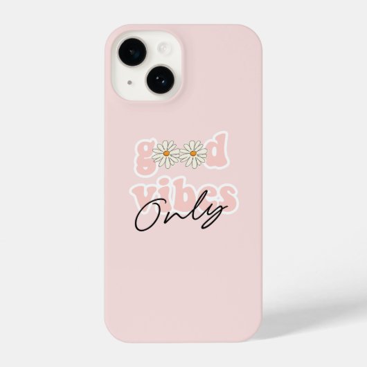 Good Vibes only 70's Hippie Slogan iPhone Hoesje (Achterkant)