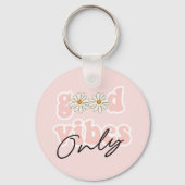 Good Vibes only 70's Hippie Slogan Sleutelhanger (Achterkant)