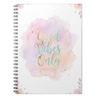 Good Vibes Only Aesthetic Pastel Notebook |  Notitieboek