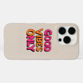 Good Vibes Only Bold Typography Case-Mate iPhone Case (Achterkant (horizontaal))