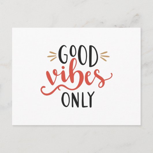 Good vibes only briefkaart (Voorkant)