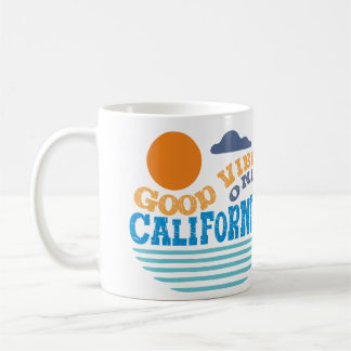 Good Vibes Only California Mug – Retro Sunset Beac