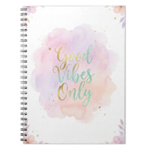 Good Vibes Only Esthetisch Pastel Notitieboek |