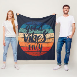 Good Vibes Only Fleece Deken