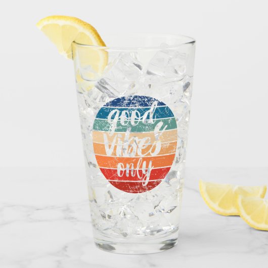 Good Vibes Only Glas (Voorkant ijs)