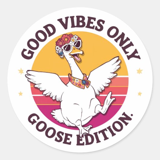 Good Vibes Only Goose Edition Sticker (Voorkant)