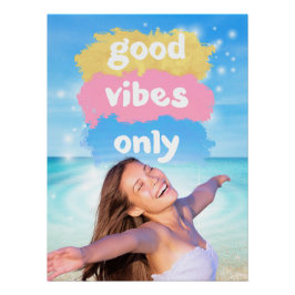 Good Vibes Only Inspirerend Beach Poster Perfect Poster