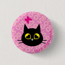 Good Vibes Only Kuro Catto Badge – Hart Ogen Kat