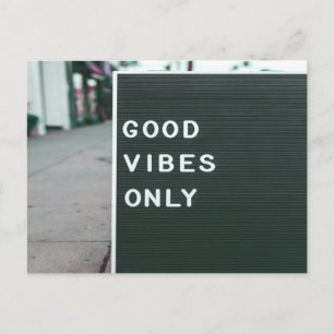 Good Vibes Only Letter Board positief Briefkaart