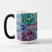 Good Vibes Only modern mosaic pattern ceramic mug (Gauche)
