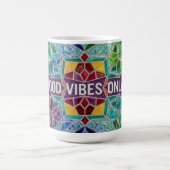 Good Vibes Only modern mosaic pattern ceramic mug (Centre)