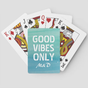 Good Vibes Only monogrammen speelkaarten