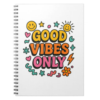 Good Vibes Only Notitieboek – Funky Retro