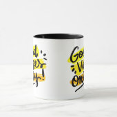 Good Vibes Only Retro Mug - Sip Positivity Daily! (Centre)