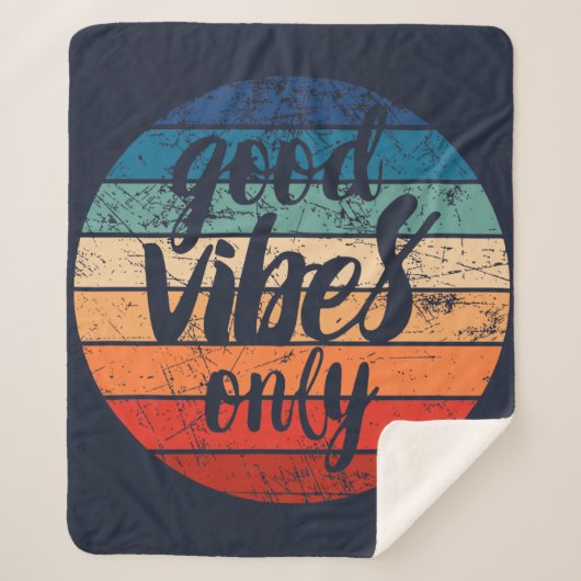 Good Vibes Only Sherpa Deken (Voorkant)