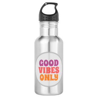 Good vibes only stainless steel water bottle waterfles 