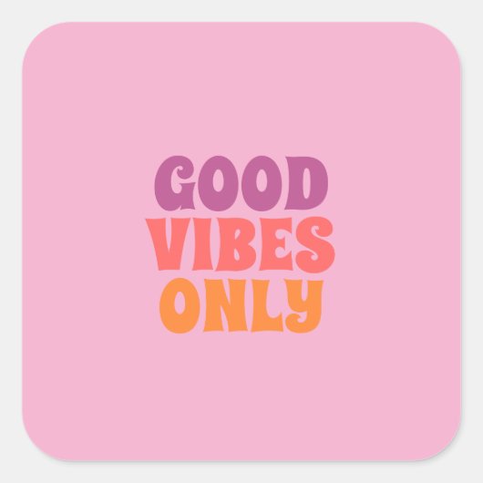 Good vibes only stickers (Devant)