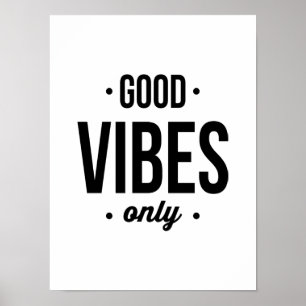 Good Vibes Only typografie poster kunst print