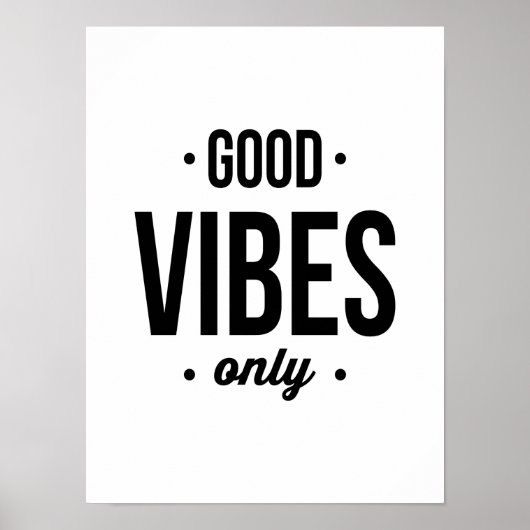 Good Vibes Only typography poster art print (Devant)
