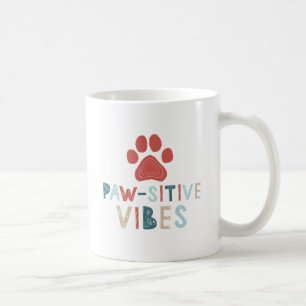 Good Vibes Positive Energy Paw-sitive Vibes Funny Koffiemok