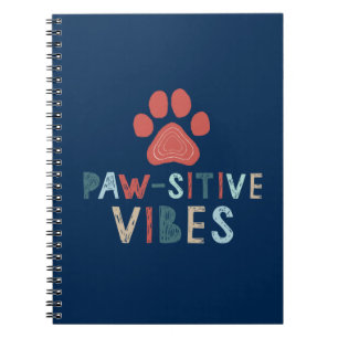Good Vibes Positive Energy Paw-sitive Vibes Funny Notitieboek