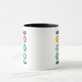 Good Vibes Retro Colorful Daisy Flowers Mok (Midden)