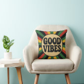 Good Vibes Retro Reggae Pillow Kussen (Stoel)