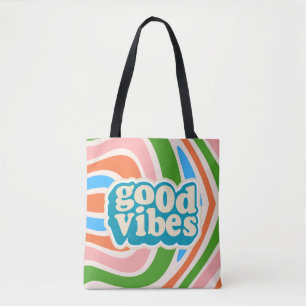 'Good Vibes' Retro Wave Esthetische Schoudertas Draagtas