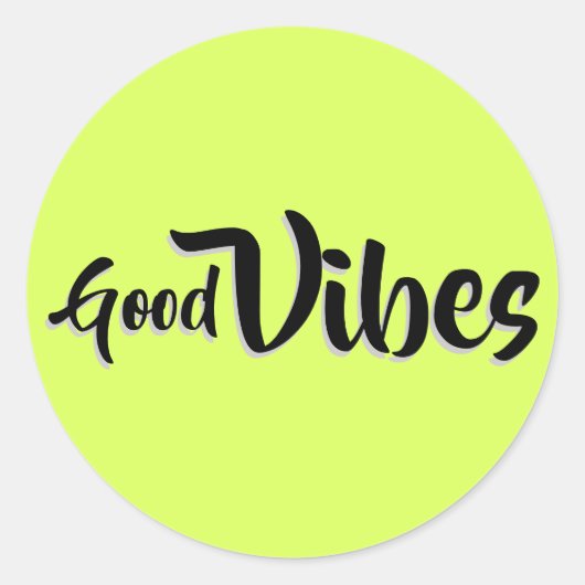 Good Vibes Ronde Sticker (Voorkant)