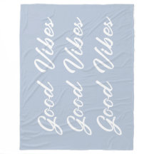 Good Vibes Sherpa Fleece Throw Blanket
