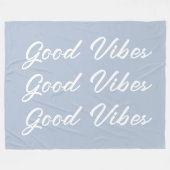 Good Vibes Sherpa Fleece Throw Blanket Deken (Voorkant (Horizontaal))