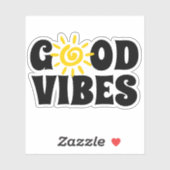 Good Vibes | Sticker en vinyle coupé personnalisé (Feuille)