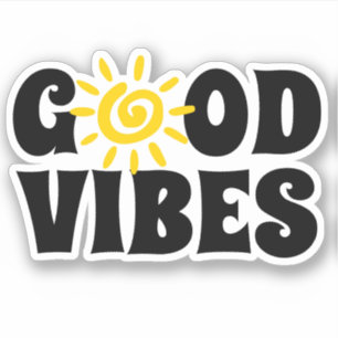Good Vibes Sticker en vinyle coupé personnalisé