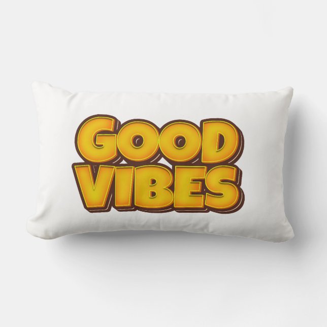 Good Vibes Strong Bold Modern Lumbar Coussin (Recto)