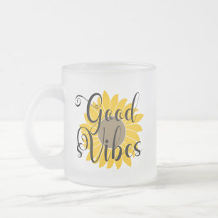 Good Vibes Sunflower Coffee Mok