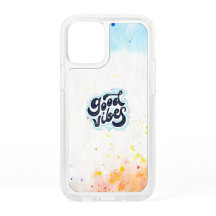 Good Vibes Typography Circle Sticker