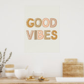 Good Vibes wall art poster for dorm, nursery (Keuken)