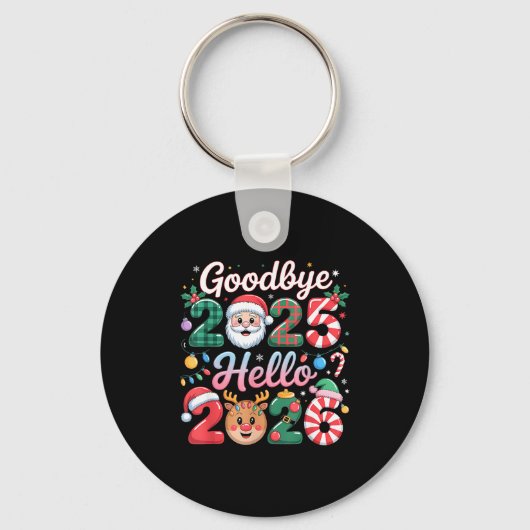Goodbye 2025 Hello 2026 Christmas New Year Gift  Sleutelhanger (Voorkant)