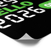 Goodbye 2025 Hello 2026 Happy New Year Party Famil Poster (Hoek)