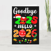 Goodbye 2025 Hello 2026 Happy New Year's Eve Chris Kaart (Voorkant)