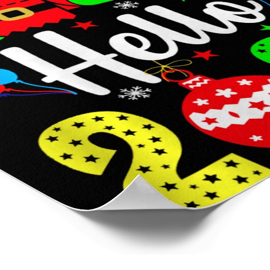 Goodbye 2025 Hello 2026 Happy New Year's Eve Chris Poster (Hoek)