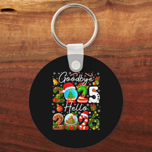Goodbye 2025 Hello 2026 Happy New Year's Eve Chris Sleutelhanger (Voorkant)
